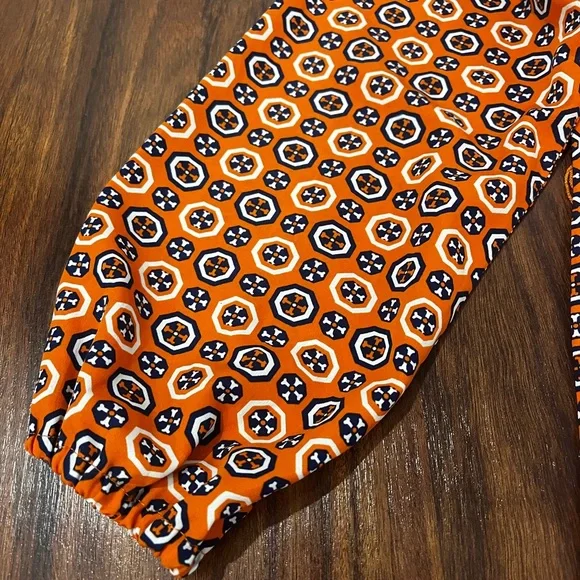 🧡💙Mudpie Orange Patterned Women's Dress - Picture 7 of 8